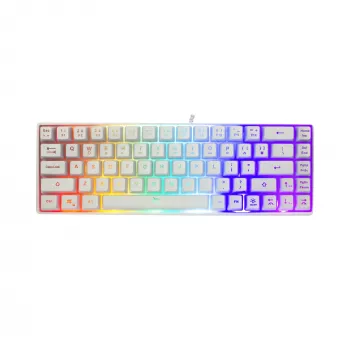 Klaviatūra White Shark RONIN balta USB QWERTY 68 taustiņi LED