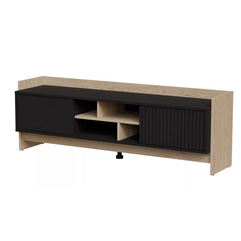 Cama RTV PORTO 2D Skapis 150x38x50 ozols/melns