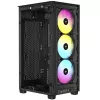 Corsair RGB AIRFLOW PC Case 2000D Melns Mini-ITX barošanas bloks included No SFX