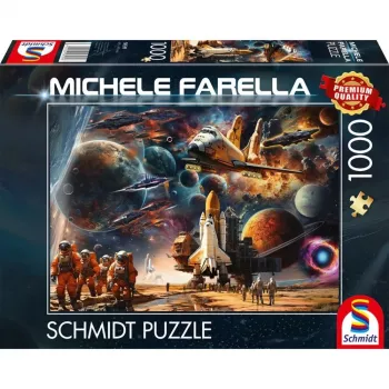 Puzle schmidt spiele Michele Farella 1000 gab. — Kosmosa ceļojuma ilustrācija