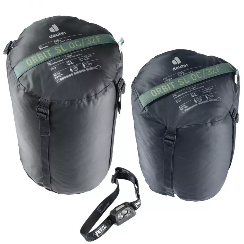Guļammaiss DEUTER Orbit SL 0 °C / 32 °F Pieaugušo mūmijas tipa, PES ripstop audums, platums 740 mm, dziļums 470 mm