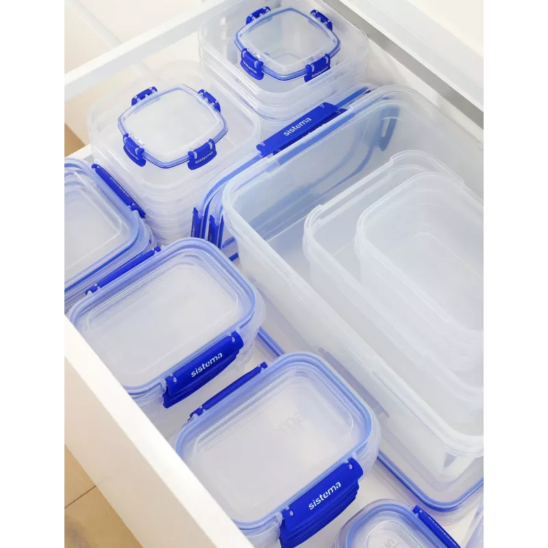 Sistema Plastics Sistema 881650, trauks, kvadrātveida, 1,15 l, caurspīdīgs, plastmasa, Jaunzēlande