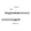 MacBook Air 15, sudraba, M4 (10-CPU/10-GPU), 16GB, 512GB, vācu, 35W Dual USB-C Port barošanas adapteris, MW1H3D/A