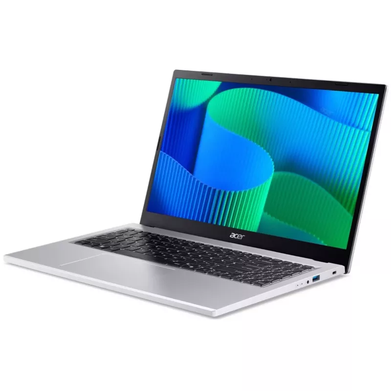 Acer Extensa 15 EX215-57-TCO-3290 klēpjdators ar Intel i3-1315U, 15,6 collu FHD, 8GB DDR5, 256GB SSD, Wi‑Fi 6, Windows 11 Pro Education, sudraba krāsā