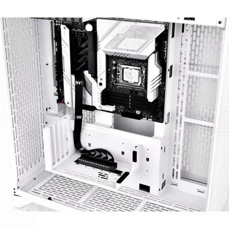 Thermaltake PCI-E 4.0 dubultais 90 grādu riser kabelis, 40 cm, melns