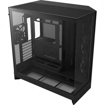 NZXT H9 Air Flow (2025) Lielais divkameru vidējais tornis - Melns
