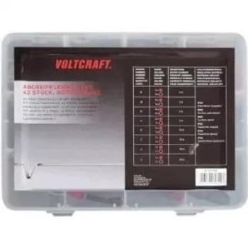 VOLTCRAFT Krokodilspaiļu komplekts melns, sarkans 93038c195 42 gab. (93038c195)
