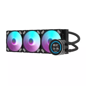 360 mm datora radiators Darkflash DN-D360 Melns — 360 mm šķidruma dzesēšanas radiators, atbalsts 3x120 mm ventilatoriem