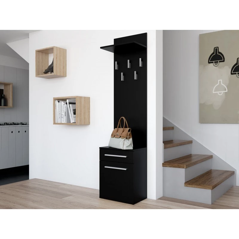 Topeshop DUO WIESZAK CZERŃ clothing hanger Melns
