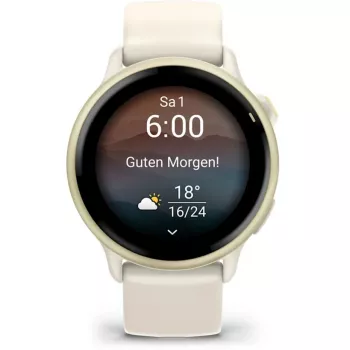 Garmin vívoactive 6 3,05 cm (1,2) AMOLED 42 mm Digitāls 390 x 390 pikseļi Skārienekrāns Balts Wi-Fi GPS (satelīts)