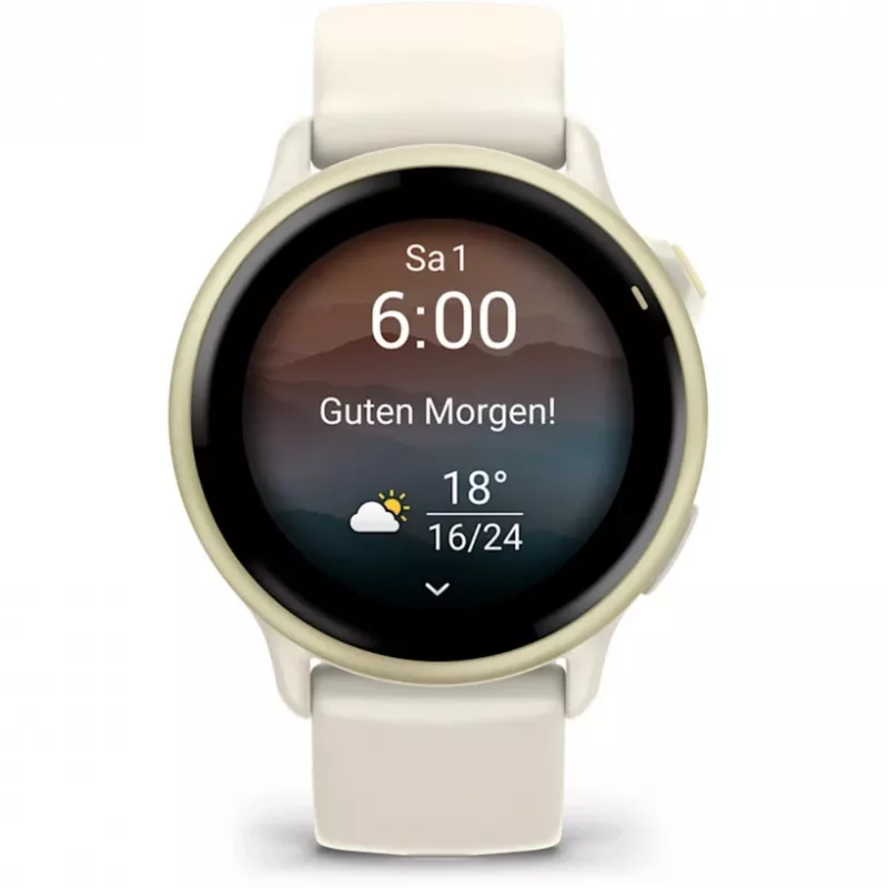 Garmin vívoactive 6 3,05 cm (1,2) AMOLED 42 mm Digitāls 390 x 390 pikseļi Skārienekrāns Balts Wi-Fi GPS (satelīts)
