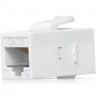 UBIQUITI CAT6 KEYSTONE COUPLER, IEPAKOJUMS PA 12. UBIQUITI CAT6 KEYSTONE COUPLER ĒRTAI JAU SABLĪVĒTU ETHERNET KABEĻU SAVIENOŠANAI