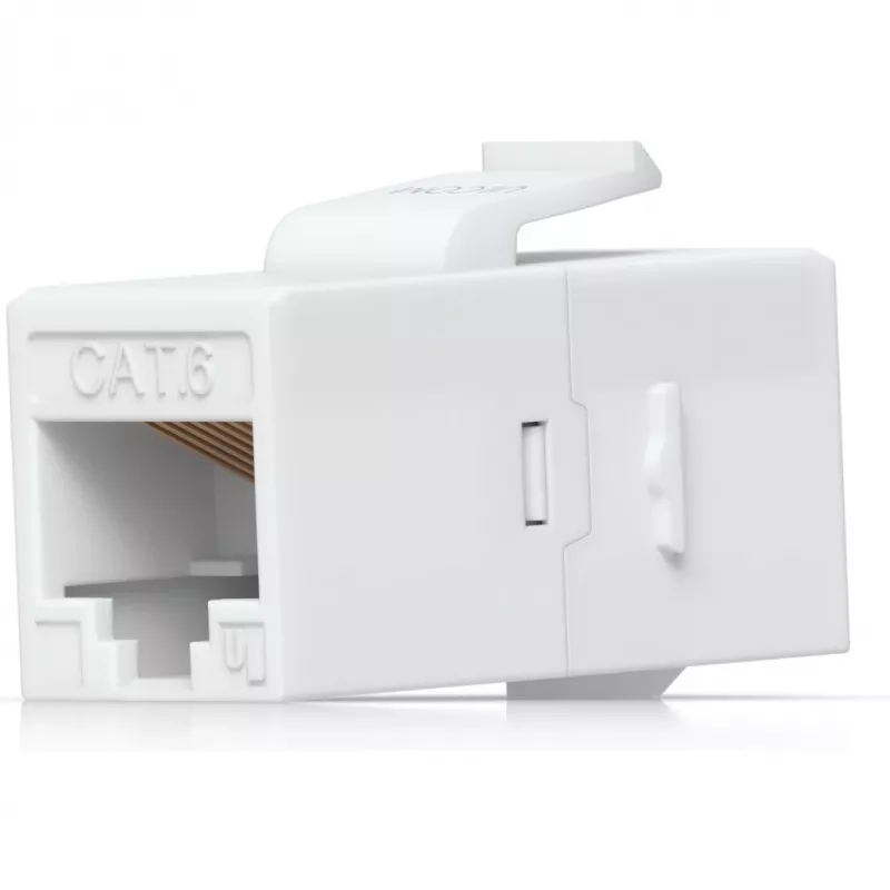 UBIQUITI CAT6 KEYSTONE COUPLER, IEPAKOJUMS PA 12. UBIQUITI CAT6 KEYSTONE COUPLER ĒRTAI JAU SABLĪVĒTU ETHERNET KABEĻU SAVIENOŠANAI