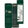 Grafīta zīmulis Faber-Castell 9000 zaļa Wood, 6 gab.