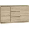 Topeshop KOMODA 2D3S DĄB SONOMA kumode