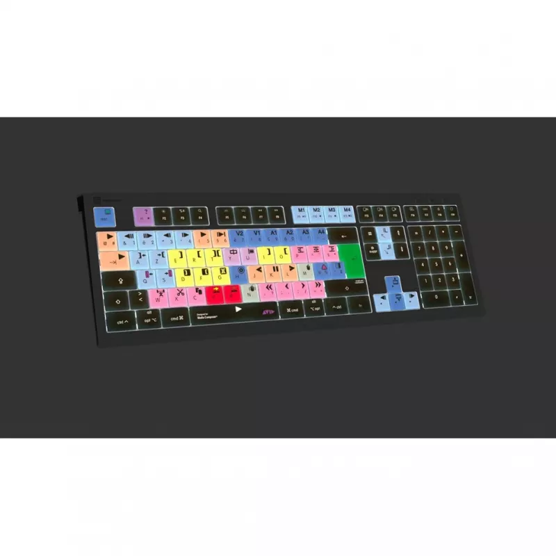 Logickeyboard Avid Media Composer ASTRA 2 aizmugurgaismota tastatūra Mac franču (LKB-MCOM4-A2M-FR)