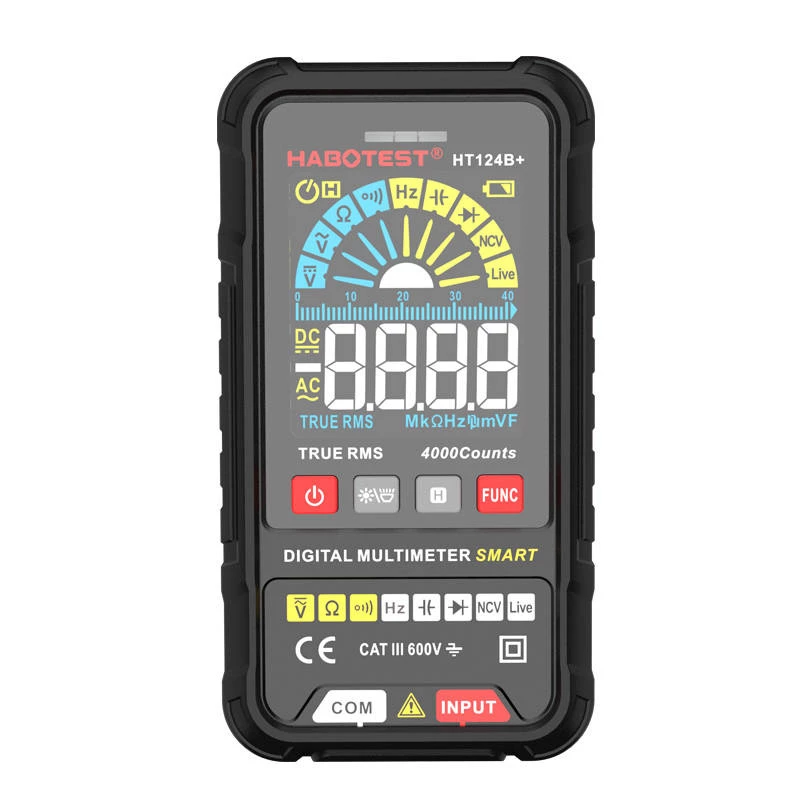 Digitālais multimetrs Habotest HT124B+ — maiņstrāvas/līdzstrāvas sprieguma un pretestības mērīšana