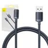 Baseus Crystal Shine kabelis USB uz Lightning, 2.4A, 1.2m (melns)
