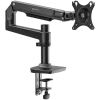Galda monitora stiprinājums ONKRON MS75-B ekrāniem no 43,2 līdz 96,5 cm (17 collas–38 collas), spīle/caurlaide, līdz 11 kg, VESA 75×75–100×100, augstuma regulēšana, grozāms un noliecams
