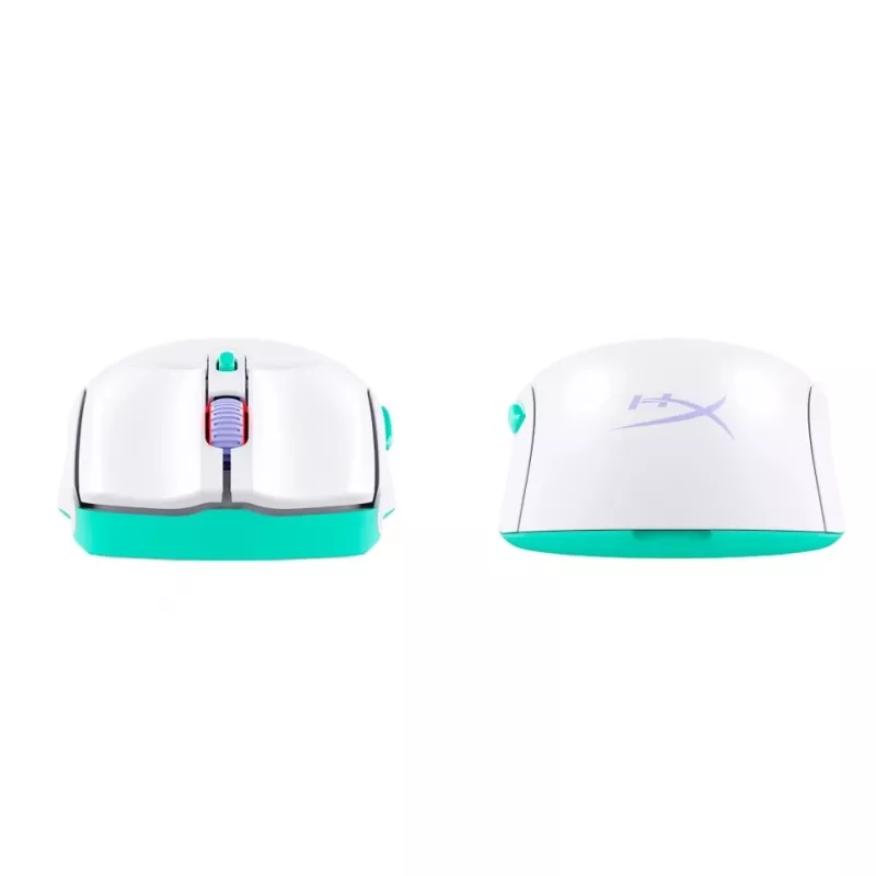 HyperX Pulsefire Haste 2 Core Wls - Spēļu pele (Balta/Zaļa/Purpursarkana)