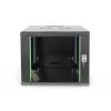 DIGITUS Professional Unique DN-19 09U-6/6-SW - skapis - tīkla skapis - piemērots montāžai pie sienas - melns, RAL 9005 - 9U - 48,3 cm (19) (DN-19 09U-6/6-SW)