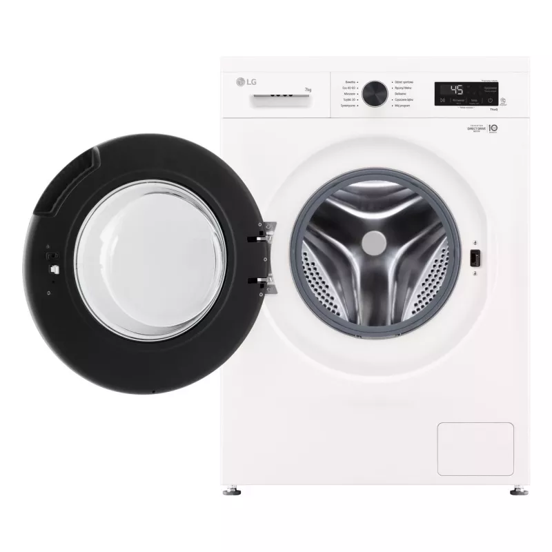 Veļas mazgājamā mašīna LG F2X10S7NWK — ar priekšējo ielādi, 600 mm platums, 540 mm dziļums, 890 mm augstums, 59 kg neto svars