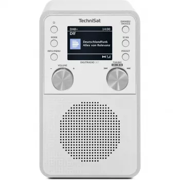 Digitālais radio TECHNISAT DigitRadio 317 Balts — FM un DAB+ uztveršana, kompakts galda dizains