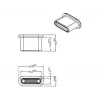 Kontaktligzdas aizsargvāciņš DeLOCK 64014 USB Type-C melns 10 gab.