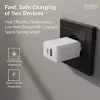 AC iekštelpu USB GaN lādētājs DIGITUS DA-10301 — 30W, 1× USB-C, 1× USB-A, 100–240V, balts