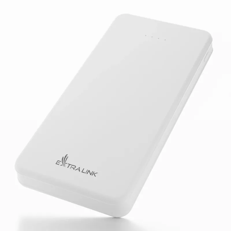 Ārējais akumulators Extralink EPB-078W 10000 mAh Balts, USB-C, 10 W izeja, uzlādē līdz 2 ierīcēm
