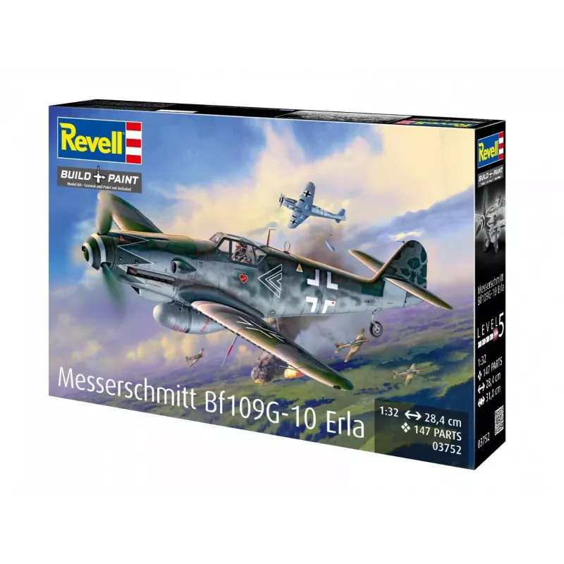 Plastmasas lidmašīnas modelis REVELL Messerschmitt Bf109G-10 Erla mērogā 1:32