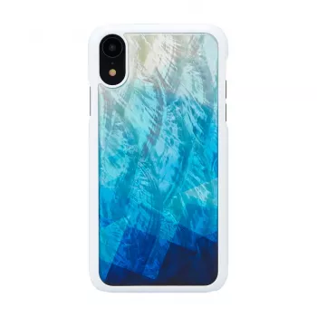 Mobilā telefona maciņš iKins iPhone XR — zils ezers ārpusē, melns iekšpusē
