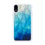 Mobilā telefona maciņš iKins iPhone XR — zils ezers ārpusē, melns iekšpusē