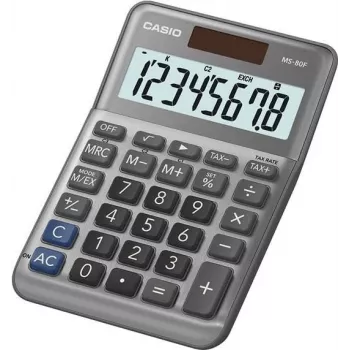 Pamata kalkulators Casio MS-80F galda 8 ciparu pelēks