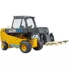 Autoiekrāvēja BRUDER JCB Teletruk rotaļlieta — ABS, ieteicamais vecums 3+, melna un dzeltena