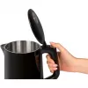 Elektriskā tējkanna ProfiCook PCWKS1243 — 1,7 L, 2200 W, temperatūras kontrole 50–100 °C, melna