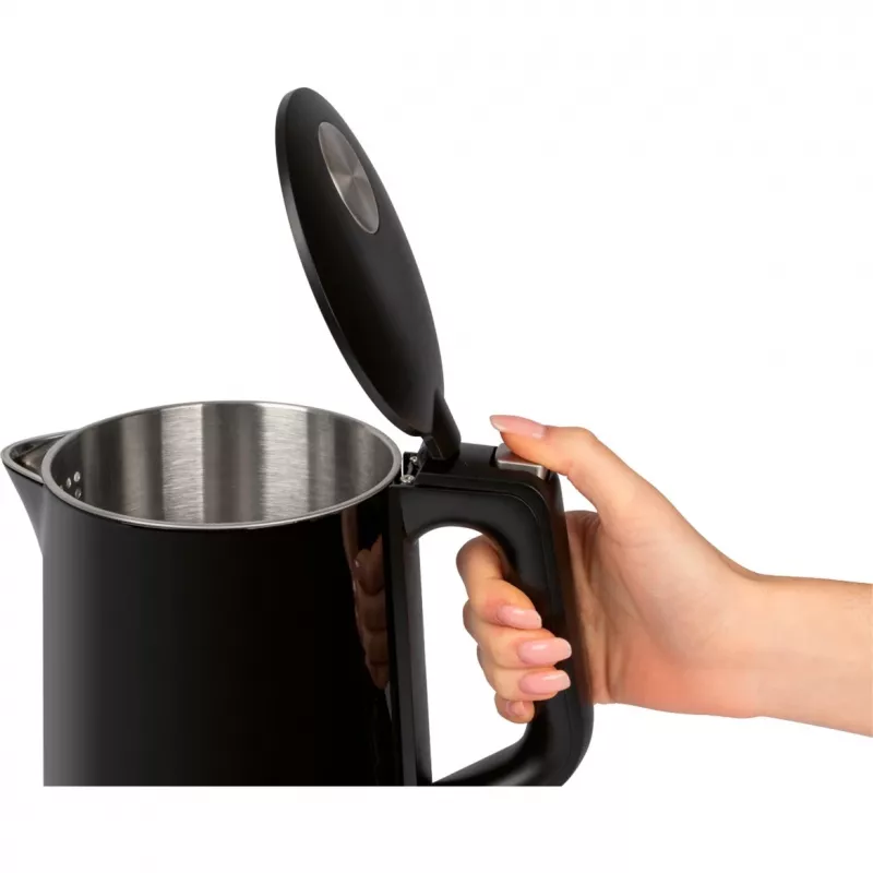 Elektriskā tējkanna ProfiCook PCWKS1243 — 1,7 L, 2200 W, temperatūras kontrole 50–100 °C, melna