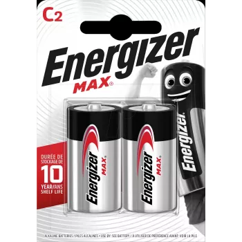 Vienreizējā baterija Energizer C 1.5 V sārma 2 gab. iepakojumā E301533200