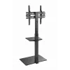 Grīdas TV statīvs GEMBIRD TVS-55T-02 32–55 collu televizoriem, tērauds, augstums 600 mm, VESA 100x100–400x400, maks. slodze 35 kg