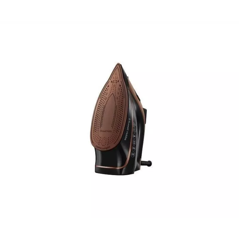 Russell Hobbs Copper Express sausās un tvaika gludināšanas gludeklis 2600 W, melnā un vara krāsā