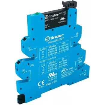 Finder MasterOutput plānā savienojuma releja DIN-sliedei 39.50.8.230.9024 pārslēgšanas spriegums 24 V/DC (39.50.8.230.9024)