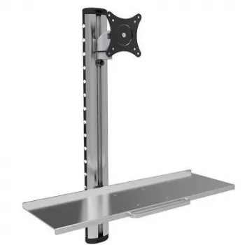 Techly ICA-PLW 01 monitora stiprinājums / statīvs 68,6 cm (27 collas) Sienas Sudrabains