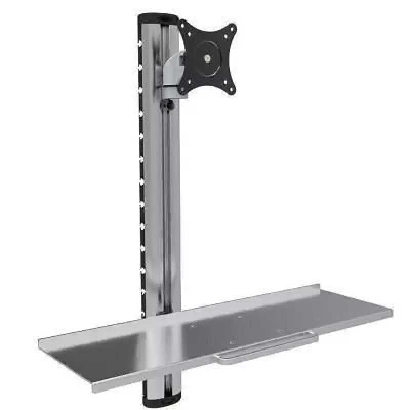 Techly ICA-PLW 01 monitora stiprinājums / statīvs 68,6 cm (27 collas) Sienas Sudrabains