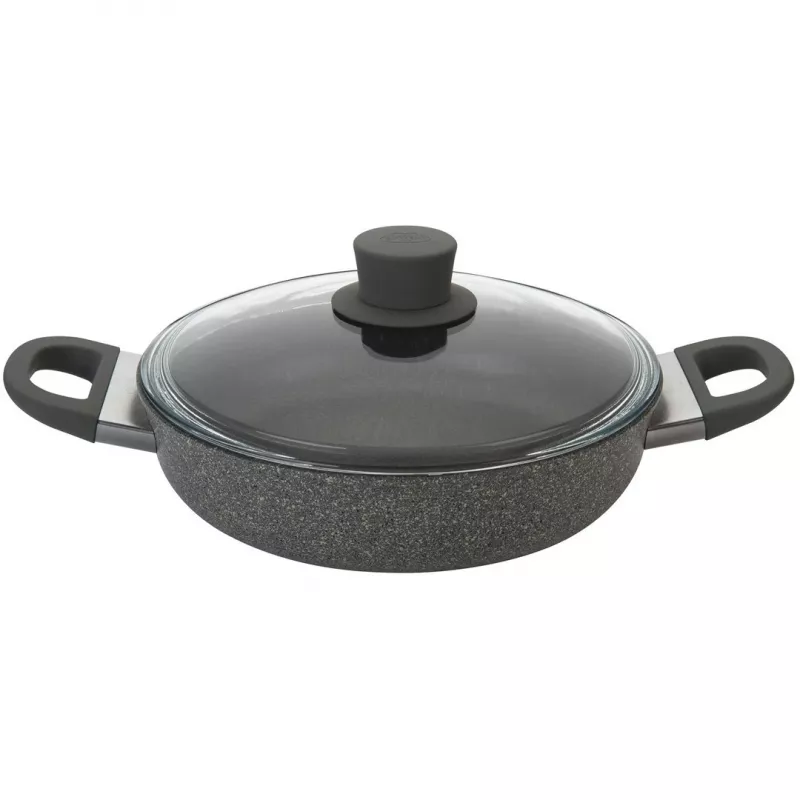 Pasniegšanas panna Ballarini 75002-973-0 apaļa pelēka 28 cm