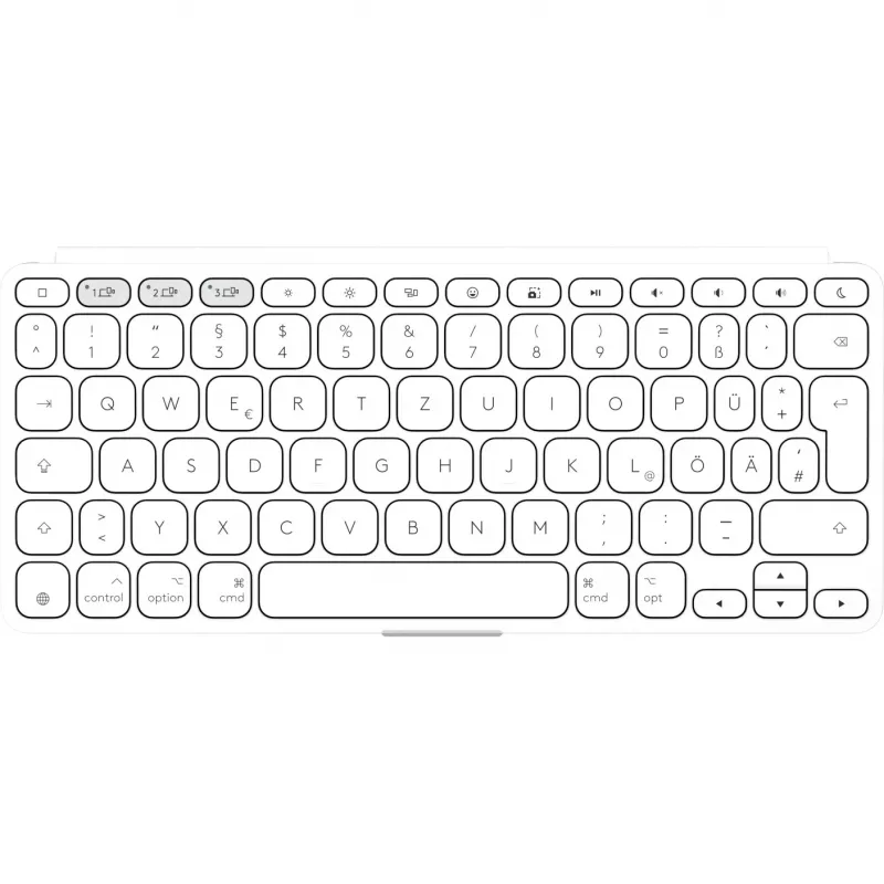 Logitech Keys-To-Go 2 tastatūra Universāla Bluetooth QWERTZ vācu balta