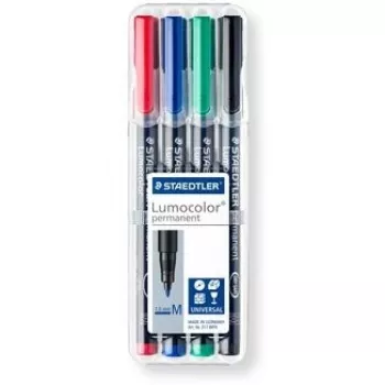 Pastāvīgais marķieris Staedtler Lumocolor 317 WP4 melna zila zaļa sarkana