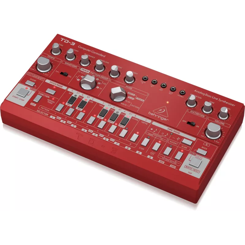 Analogais sintezators Behringer TD-3-RD sarkans 9V DC