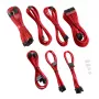 CableMod kabeļu komplekts C-Series PRO ModMesh RM Melns Label CM-PCSR-16P3KIT-NKR-R – apvalkoti barošanas bloka un GPU kabeļi, ModMesh, sarkans