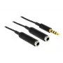 Audio kabelis DeLOCK 65575 0,25 m 3,5 mm 2 x 3,5 mm melns