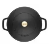 Saute panna ZWILLING STAUB BRAISERS apaļa 28 cm, melna, dibena Ø 22,2 cm